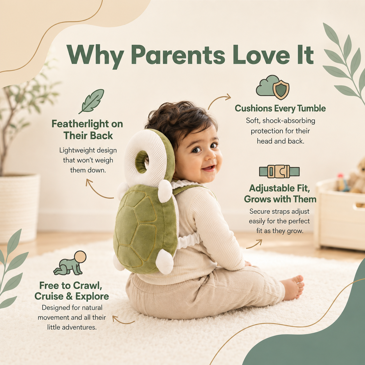 CushionNest™ – Baby Head & Back Protector