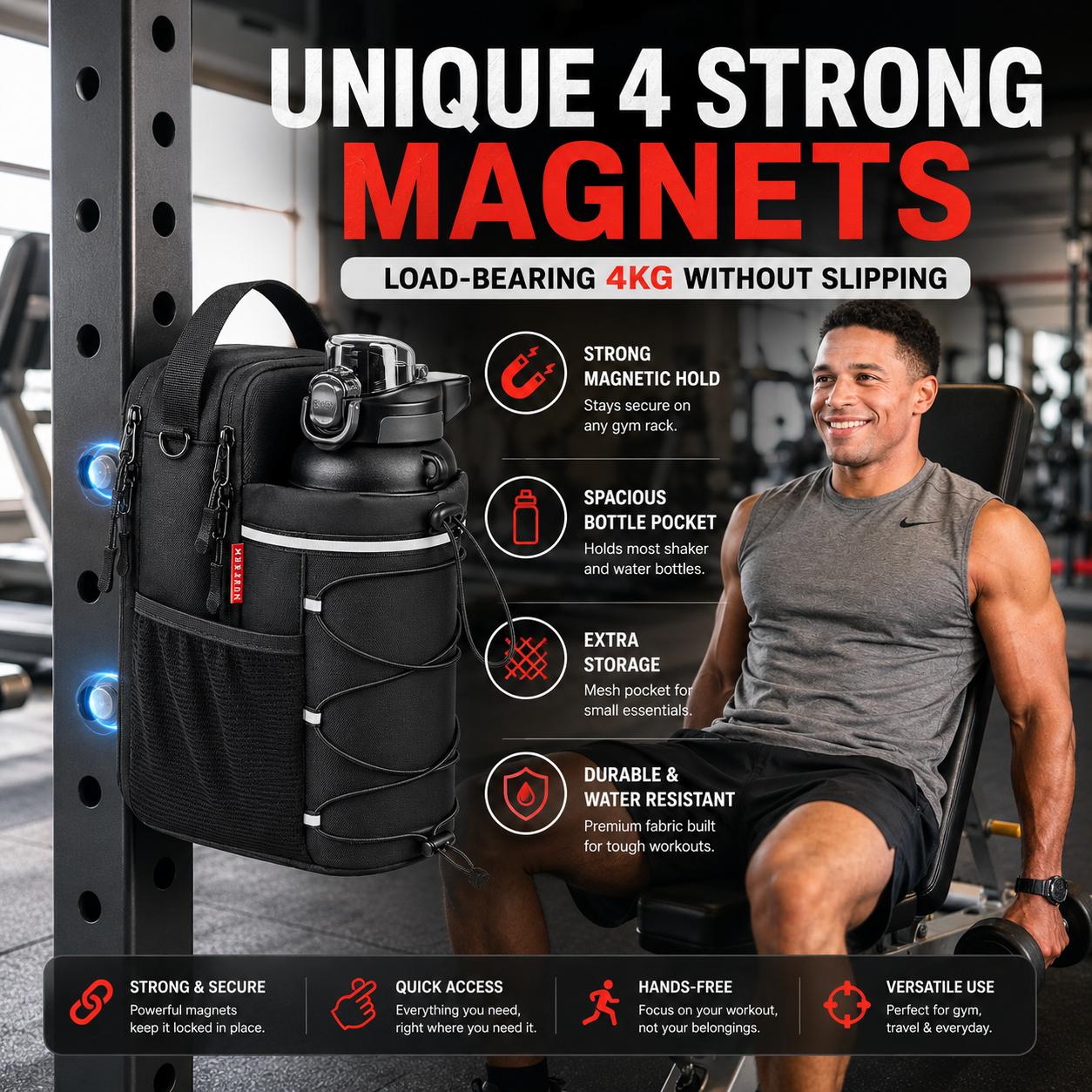 GymVault™ - Magnetic Gym Bag
