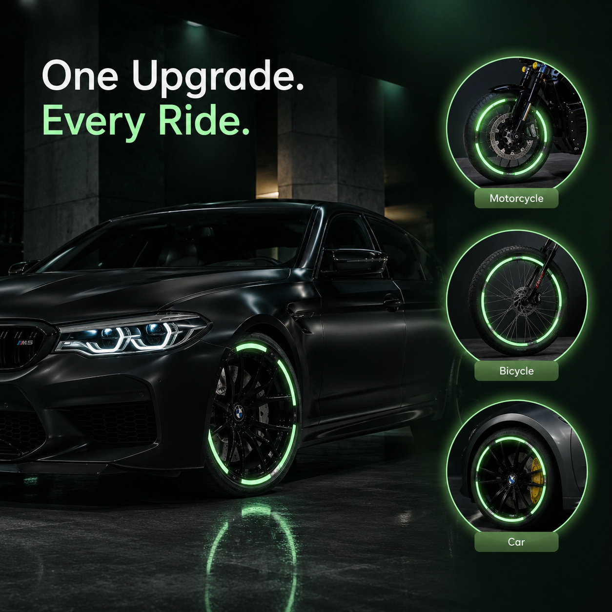 Rim Flare™ - Reflective Wheel Rim Stickers
