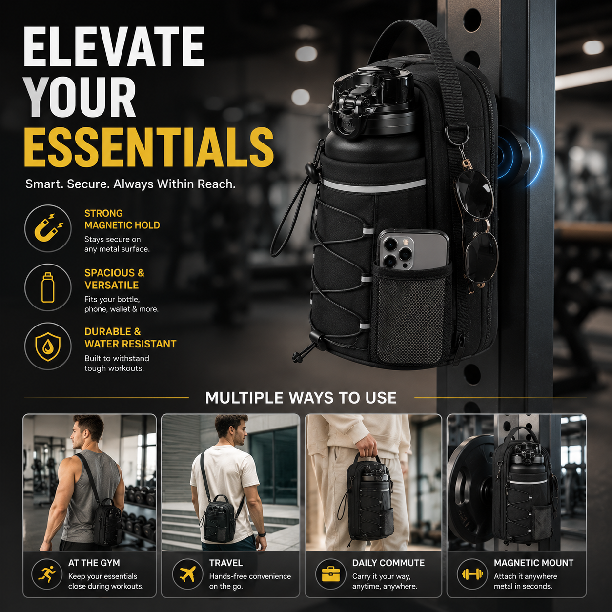 GymVault™ - Magnetic Gym Bag
