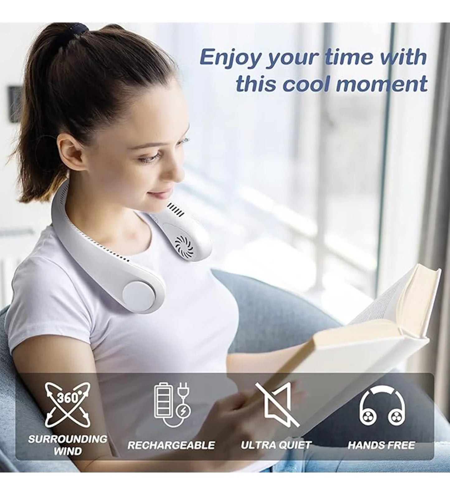 ChillFlow™ Portable Bladeless Neck Fan