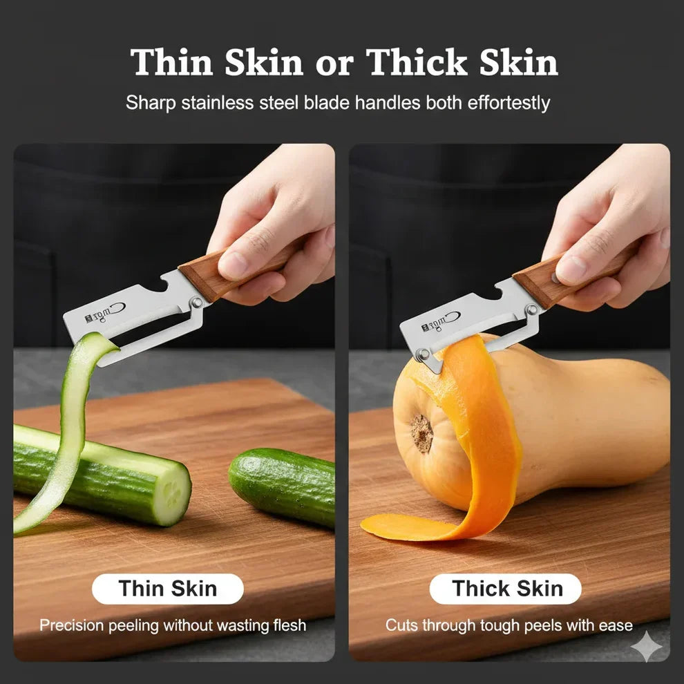 SharpSlicer™ – Multi-Functional Vegetable Peeler & Bottle Opener